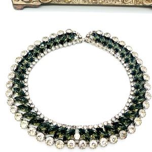 STUNNER! Vintage Crystal Rhinestone Collar Choker Necklace